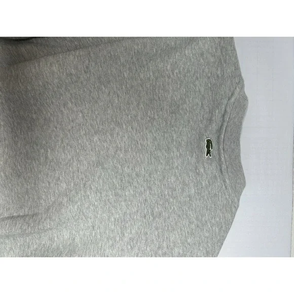 Lacoste Men Sweatshirt Grey Crewneck 100% Cotton Art SH3581-51 Size Medium-New - Picture 8 of 9